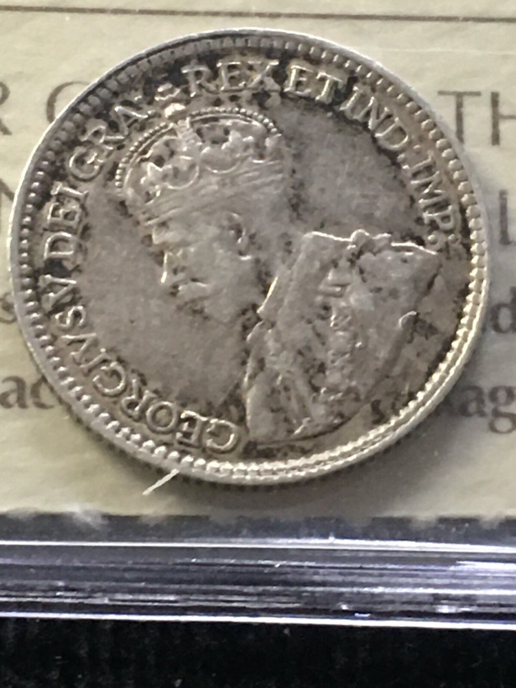 1919c ICCS Graded Newfoundland Five ¢5 Cent, **EF-40**