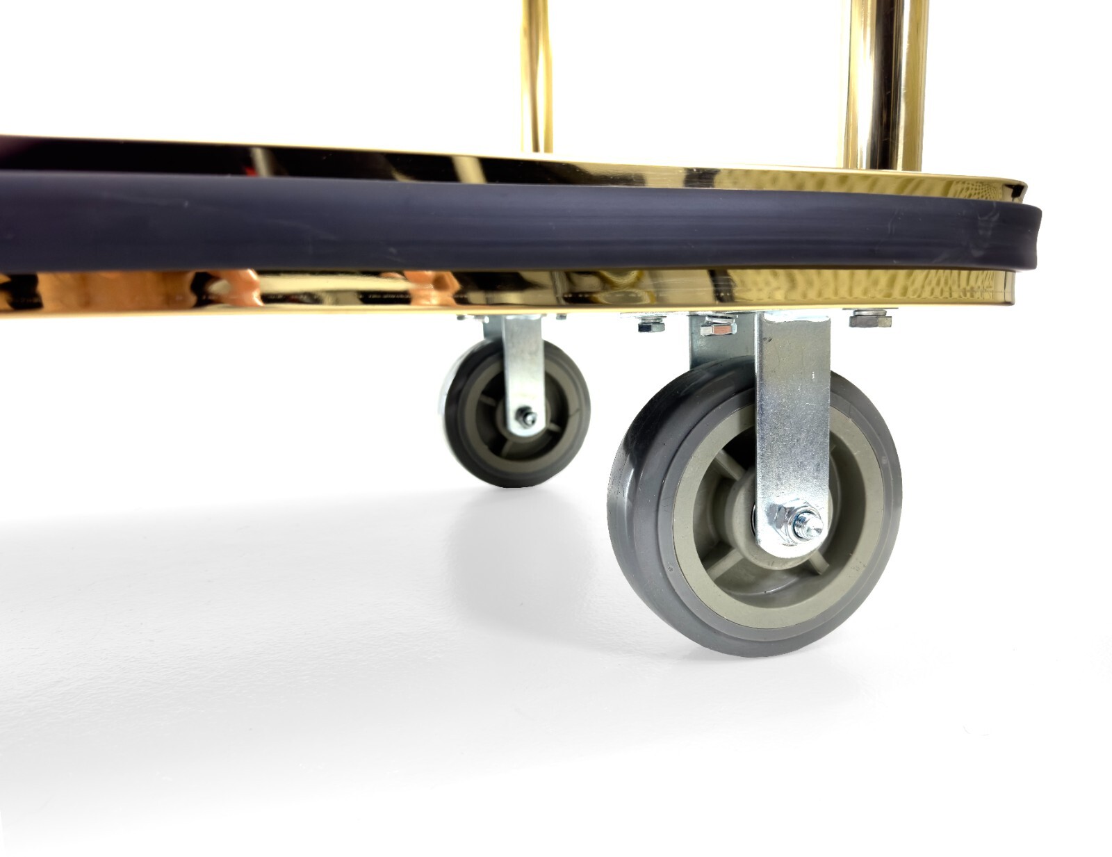Hotel luggage cart | Bellman's Cart | Rectangular Red Carpet Base | Angled Top.