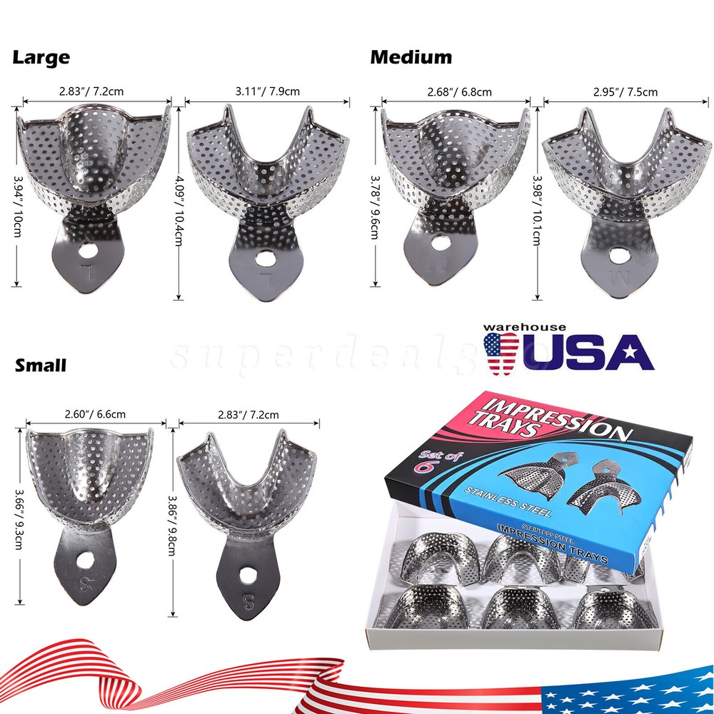 Dental Impression Tray 6 pcs OR