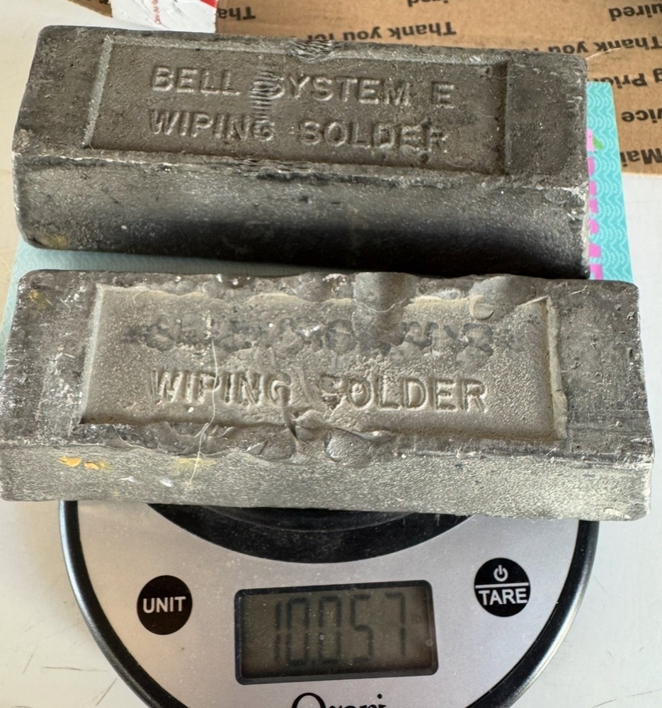 Bell System Wiping Solder Ingots