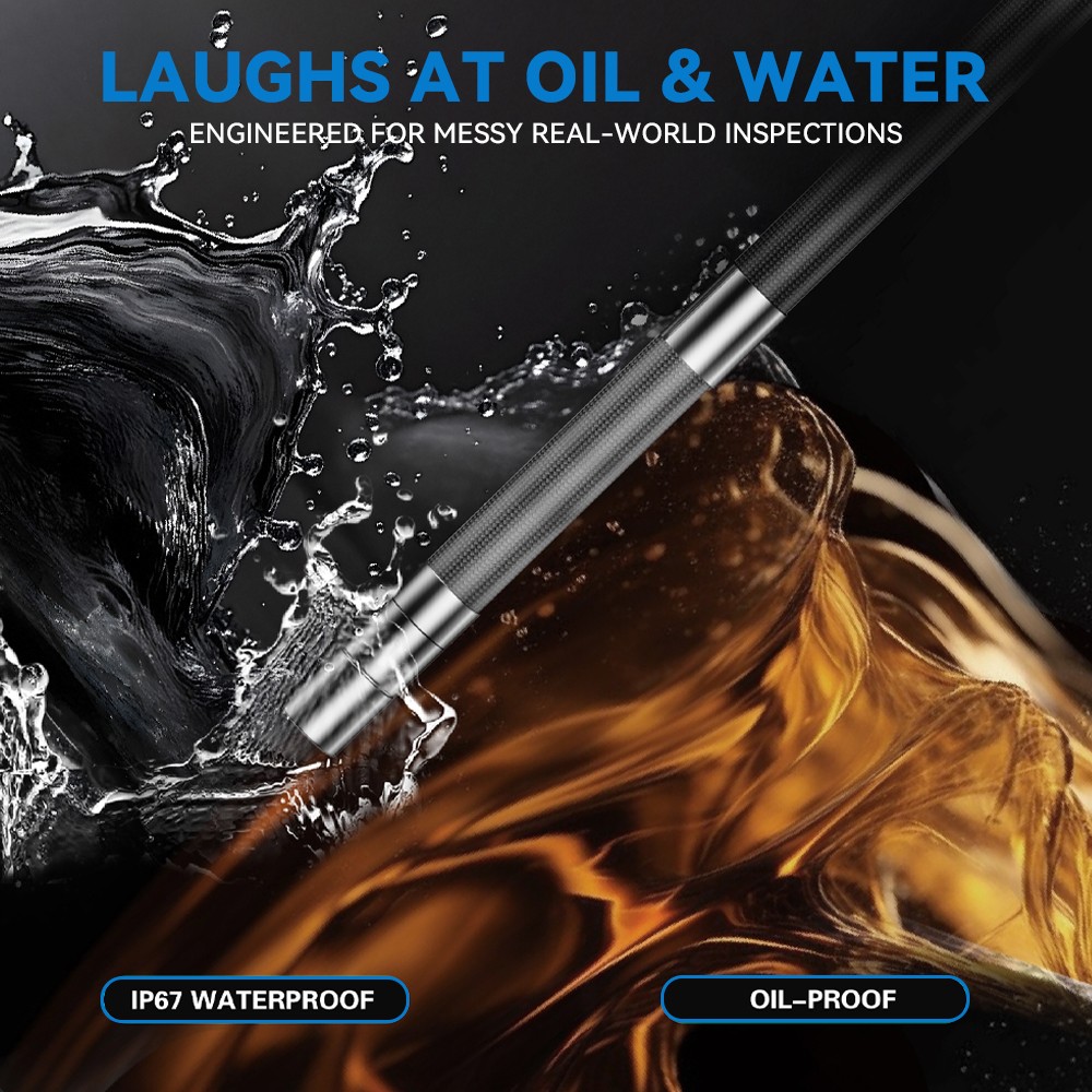 SALE! Endoscope 2-Way 360° Inspection Camera Articulating Borescope Semi Rigid