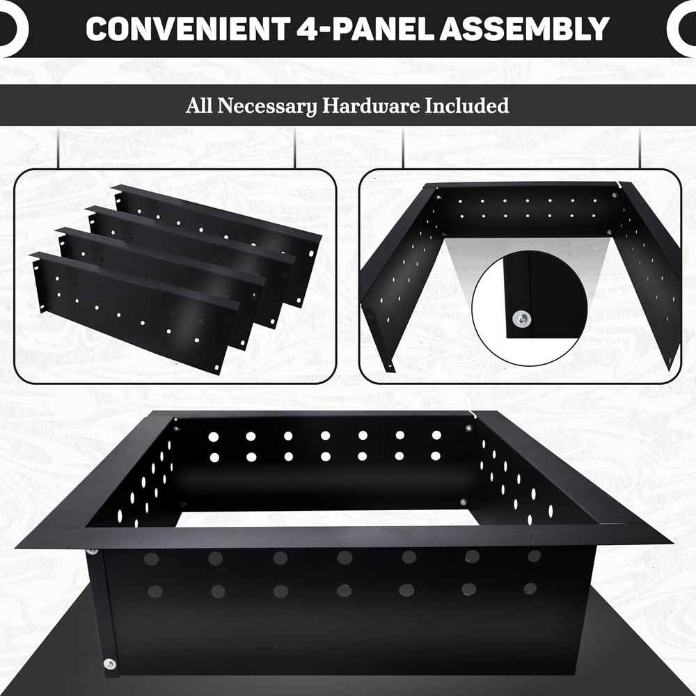 FEBTECH Smokeless Fire Pit Insert 36" OD & 30" ID with Heat Resistant Coating