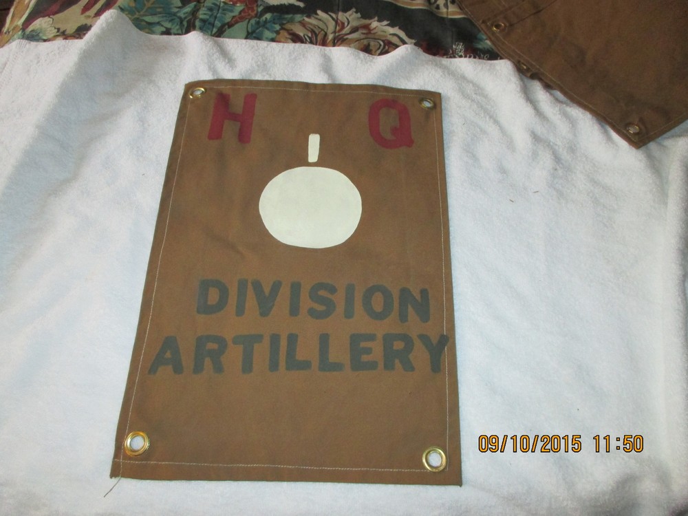 WWII US ARMY DIVISION ARTILLERY  101ST AIRBORNE HQ COMMAND POST  FLAG