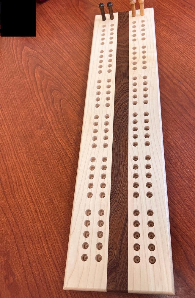 Jumbo Size Cribbage Board-Hand Crafted.