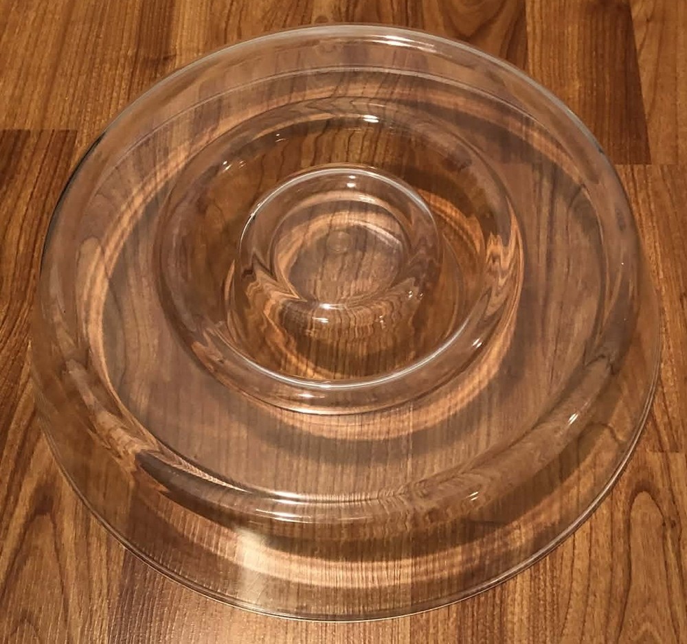Chip & Dip Platter, 13", Clear Acrylic