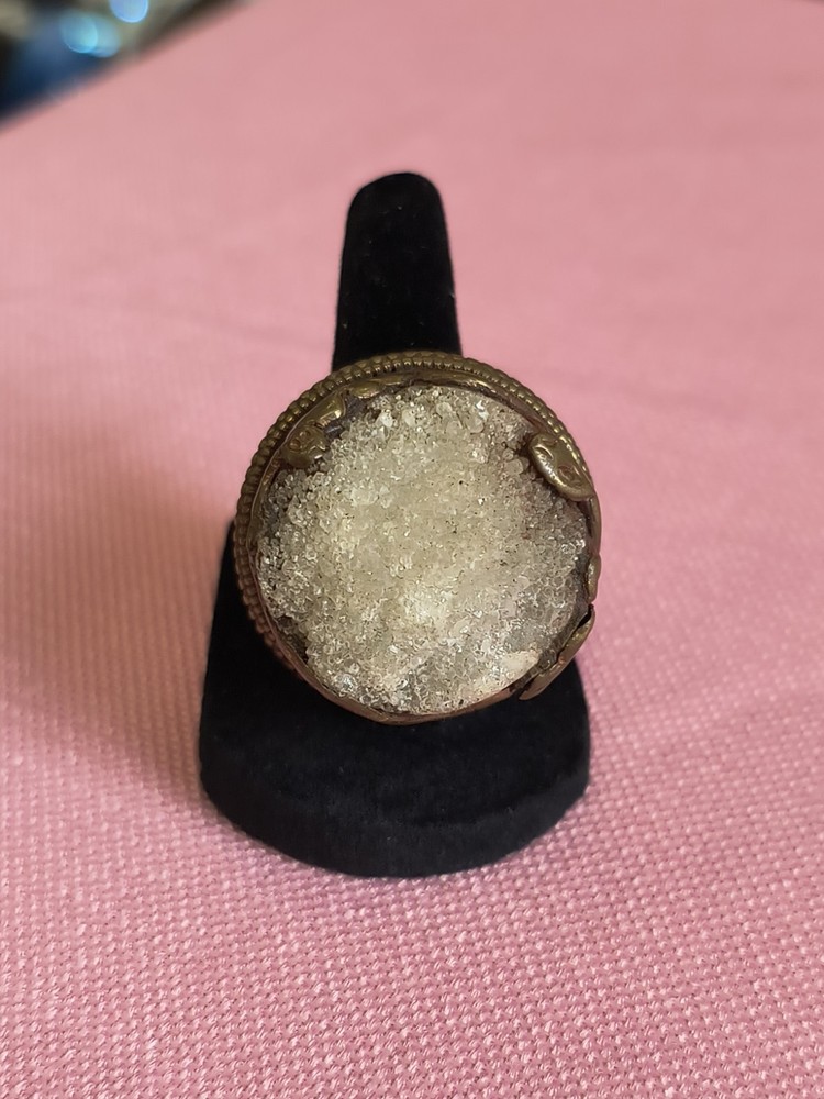 LABRADORITE GEMSTONE TIBETAN DESIGN Statement RING Adjustable