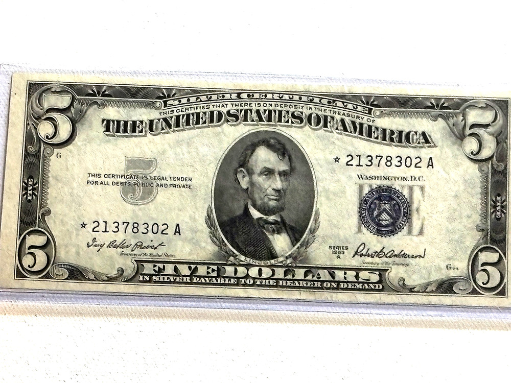 Tender Note's $5.00 Silver-Certificate star-note / Red note's / $2.00 Red-Seal