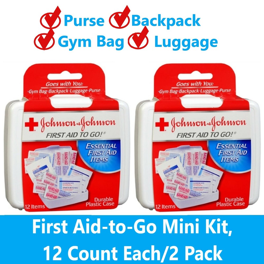 Johnson & Johnson MINI FIRST AID KIT First Aid Kit "To Go", 2/Pack