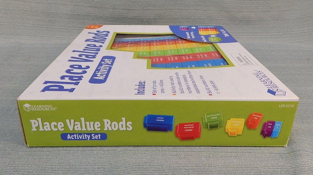 Learning Resources Place Value Rods Activity Set - Base Ten Blocks - Brand New!