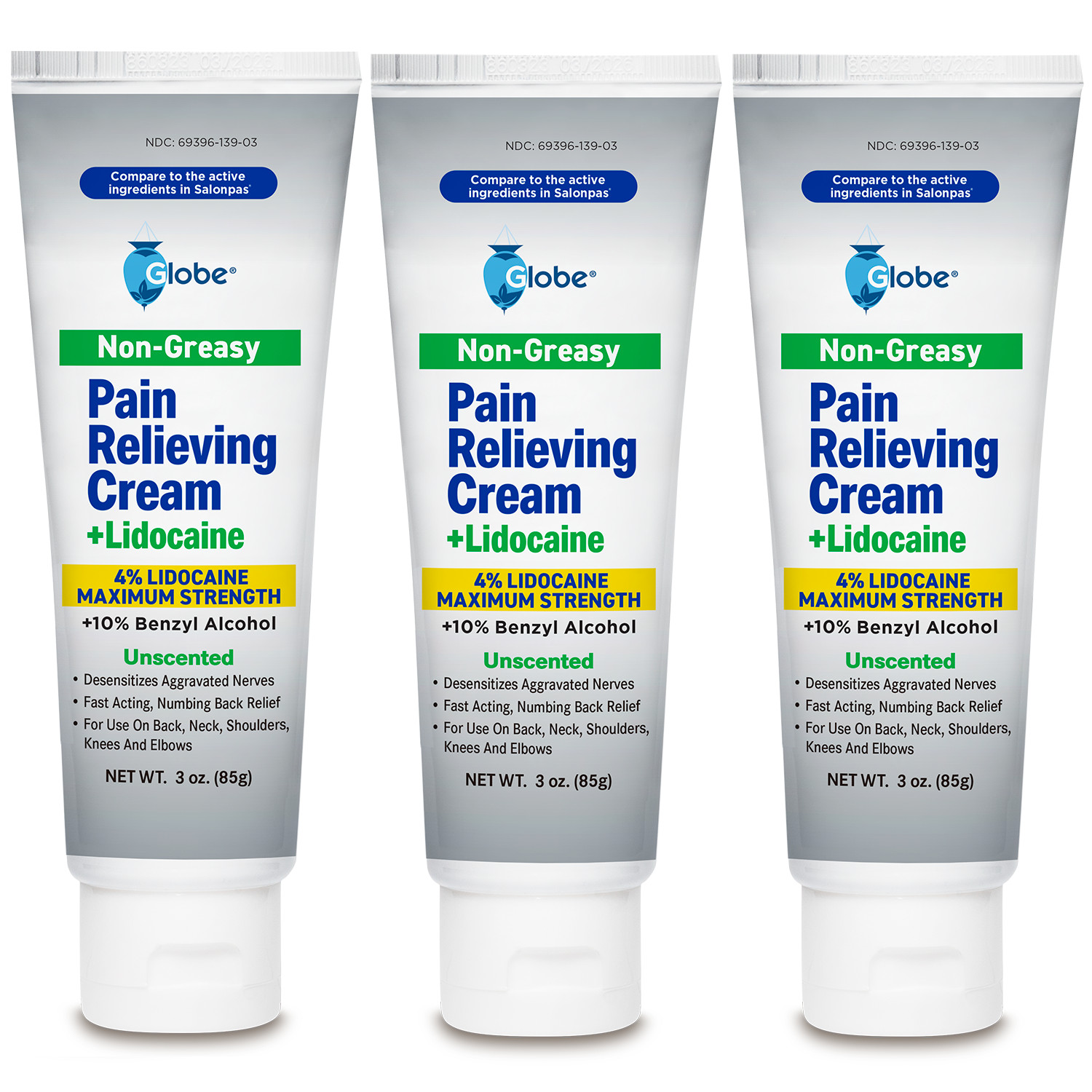 Lidocaine 4% Pain Relieving Cream Compare to Salonpas Pain Cream 9 oz  Total!