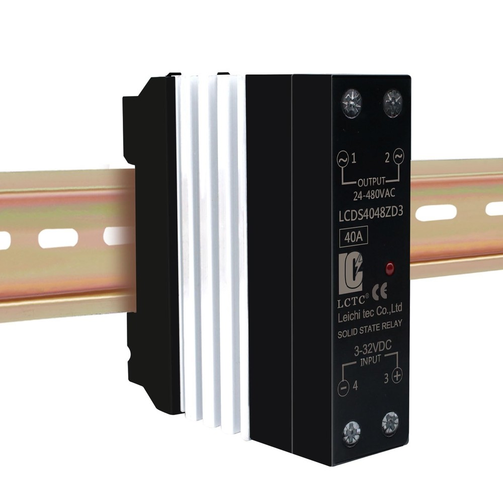 40A DIN Rail DCAC Solid State Relay Heat Sink Input 332V Output 24480V