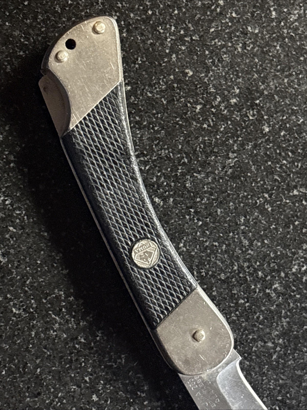 1978 Rare Puma 265 Seargent Germany Folding Knife Hatched Black FOR REPAIR