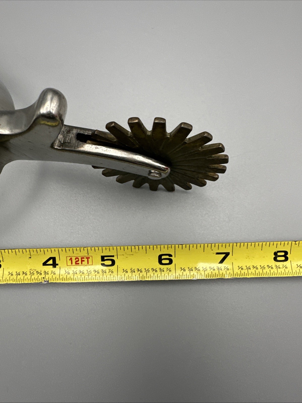 VTG Pair Of Western Spurs Brass Sunburst 20pt Rowels Korea