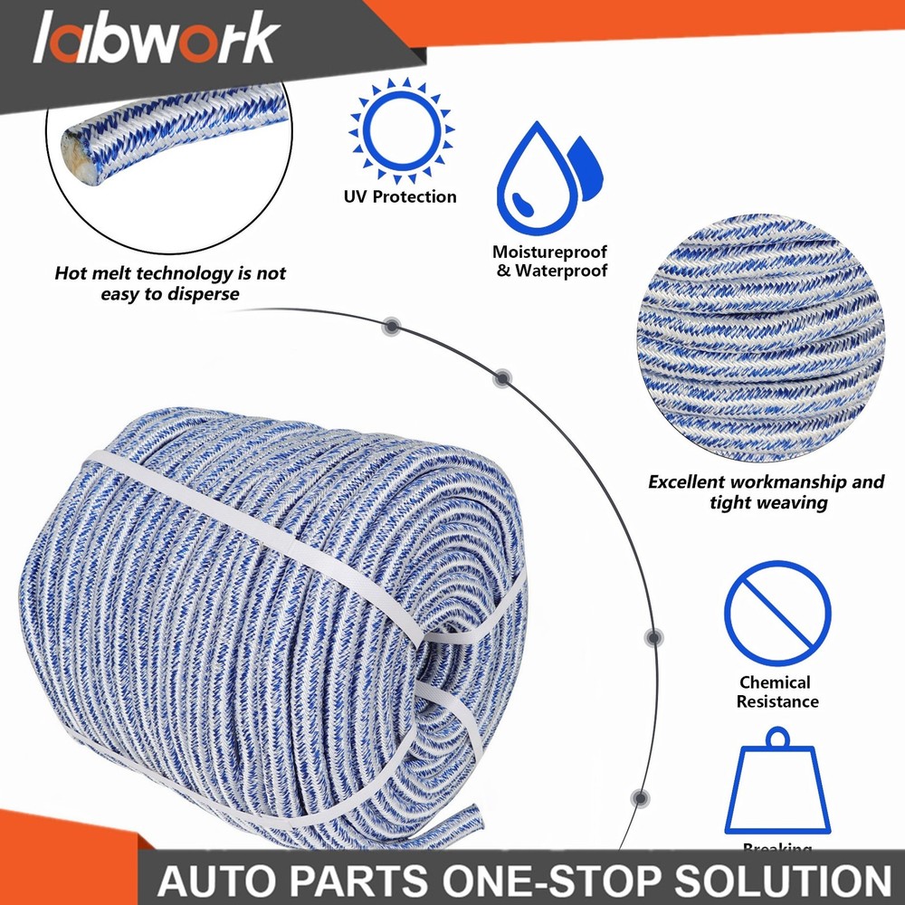 Labwork 24 Strand Braid Polyester Rope 3/4" × 200' Arborist Tree Rope
