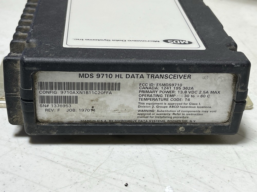 Microwave Data Systems MDS 9710 HL Data Transceiver #953