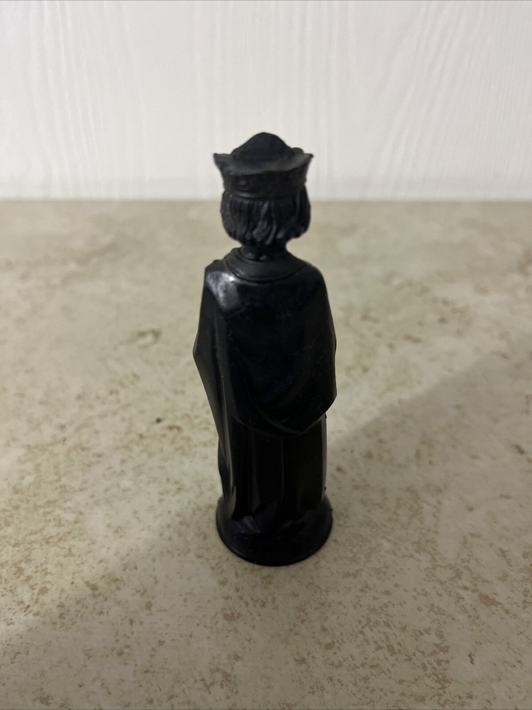 Vintage Replacement Chess Piece Black Medieval King