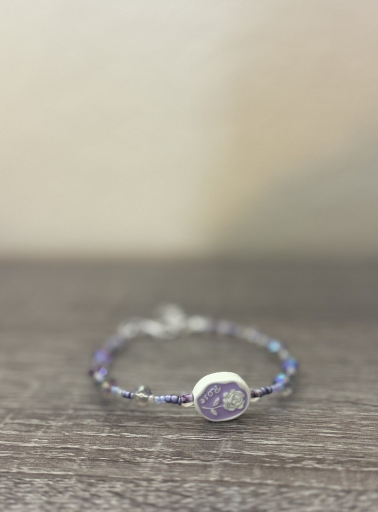 Cute Handmade Bracelet with Sparkling Crystals