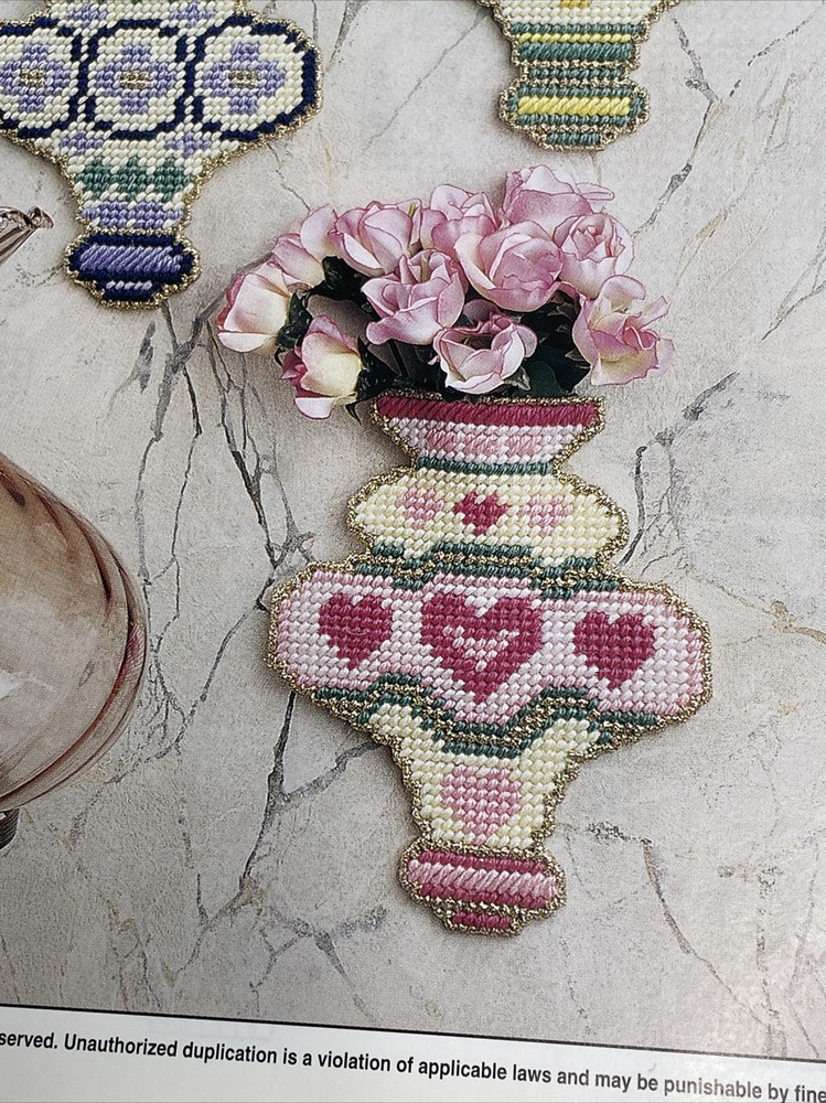 Wall Vases 3 Designs Annie's Plastic Canvas Pattern