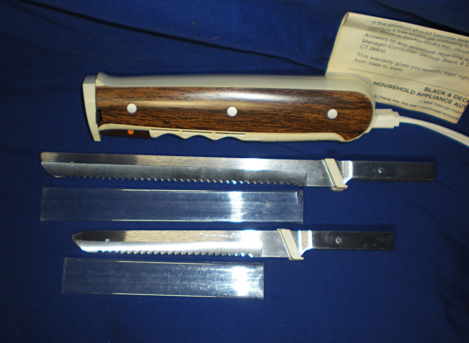 Vintage MCM Spacemaker EK30 Black & Decker Electric Slicing Carving Knife Set