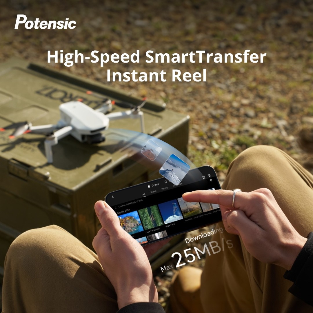 Potensic ATOM 2 Fly More Combo with RC PTD 1 Drone 4K Camera 3-Axis Gimbal