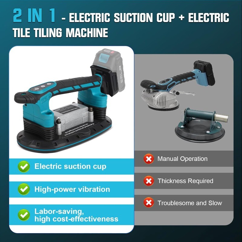 Machine Installation Tool for Makita 18V Battery, Handheld Automatic Tiling