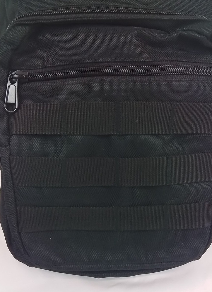 Outdoor Military Tactical Backpack Black w/ Patch #J3416