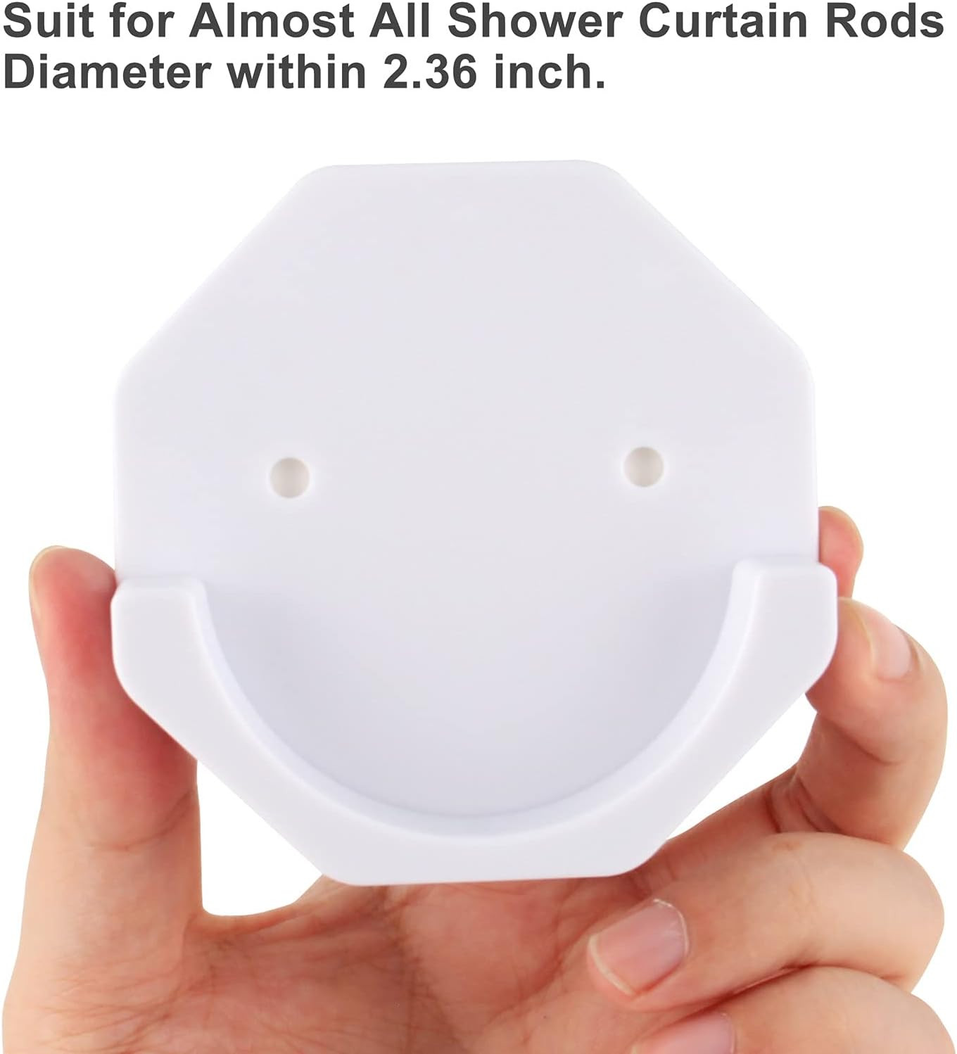 Shower Rod Holders Adhesive Tension Curtain Brackets Stick on Pole End Caps Scre