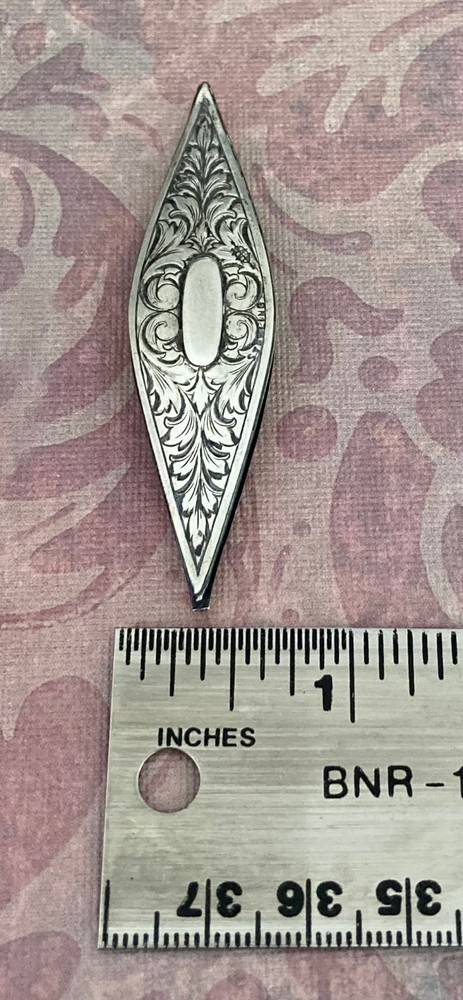 Webster Sterling Tatting Shuttle Leaf/Scroll Design, Antique