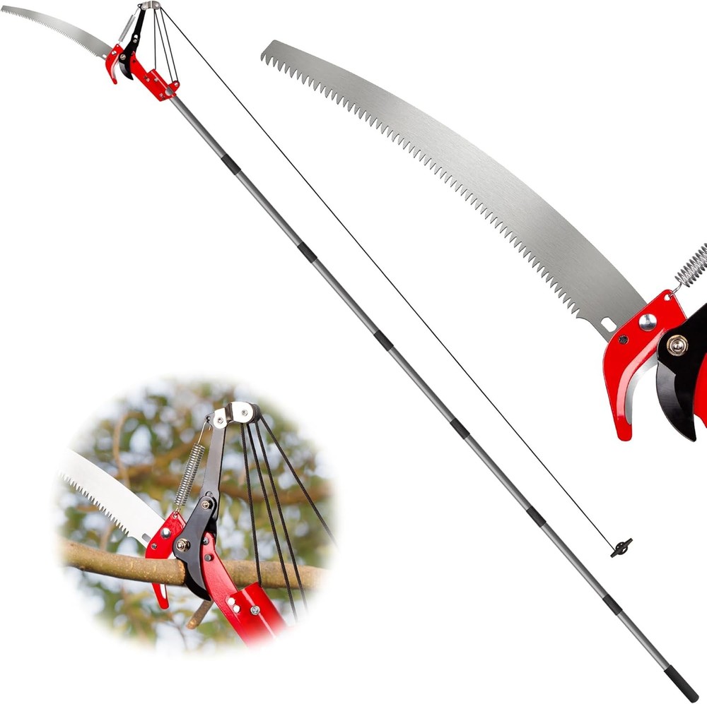 Suchtale 10FT Pole Saw for Tree Trimming, Manual Tree Pruner