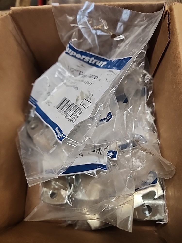 Superstrut 1-1/2 in. Universal Strut Pipe Clamp - Silver Galvanized - Quantity 9