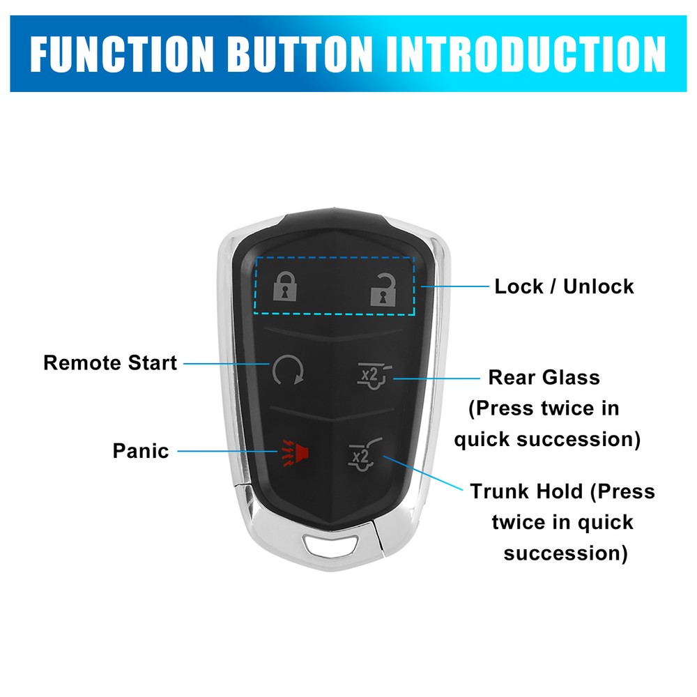 Key Shell Case fits for Cadillac Escalade - 1 pcs