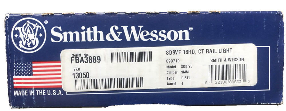 Smith &Wesson SD9 VE Box A-BOLT BROWING /KEL-TEC /GLOCK Paperwork, TRIGGER Lock
