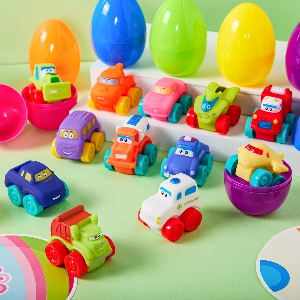 Easter Egg Hunt Prizes - Rubber Car Filled Eggs