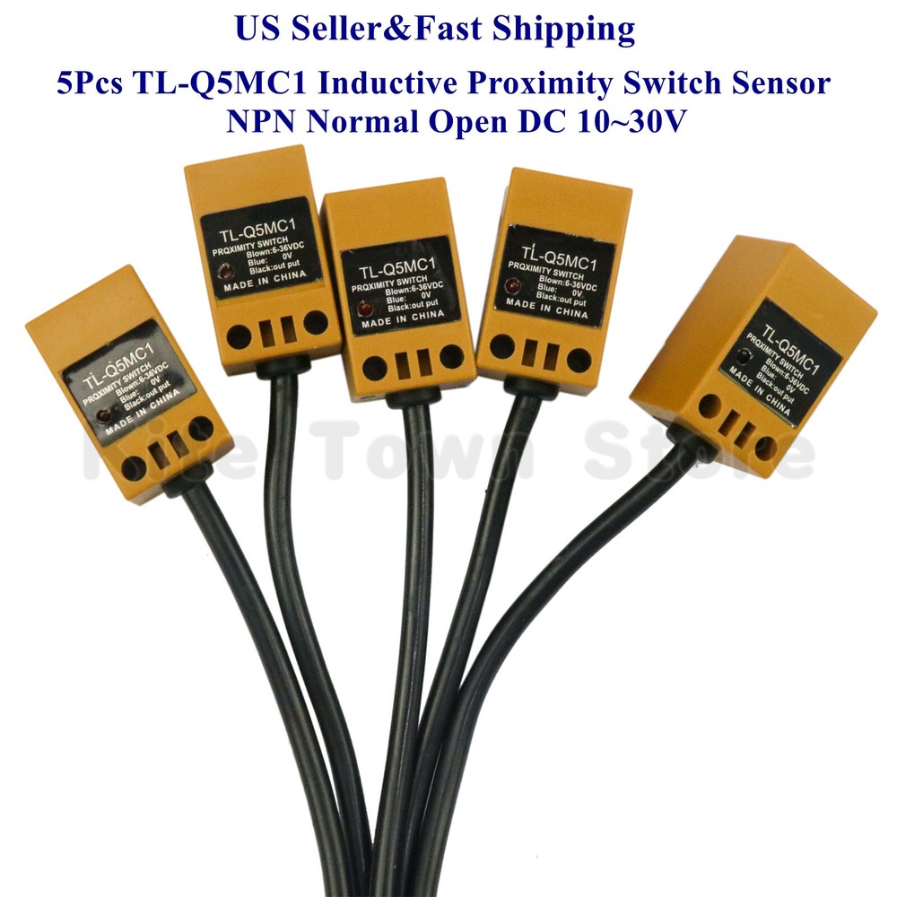 5Pcs TL-Q5MC1 Inductive Proximity Switch Sensor NPN Normal Open DC 10~30V US