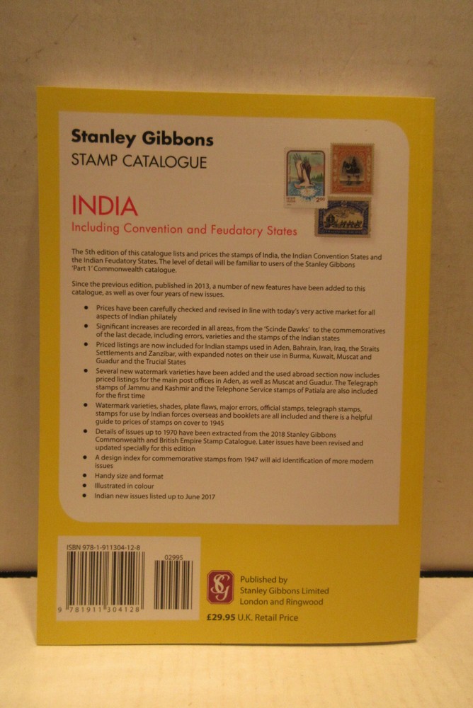 Stanley Gibbons Commonwealth Stamp Catalog India 5th Edition 2018 Book