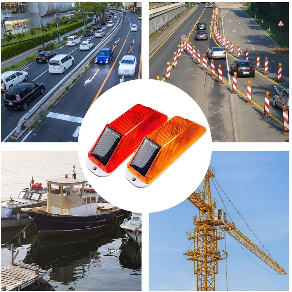 Solar Strobe Warning Light: Sensitive LED Warning Lamp High Bright Waterproof...