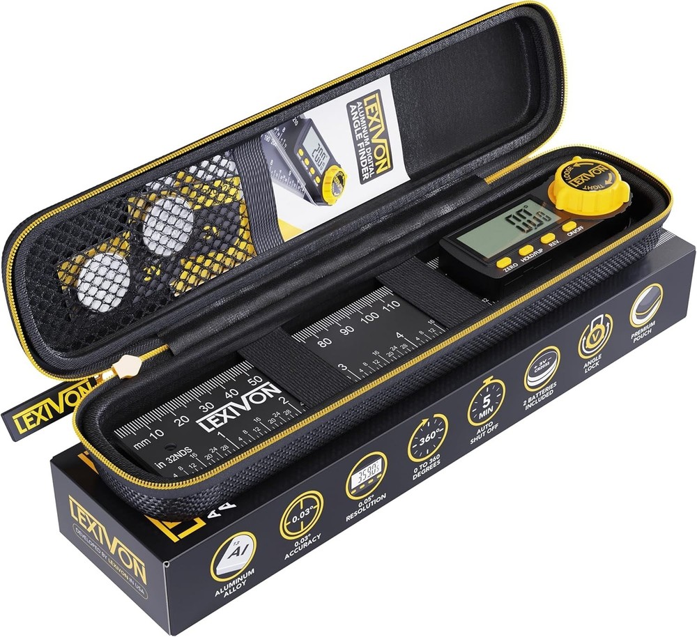 Aluminum Digital Angle Finder, 7-inch Protractor