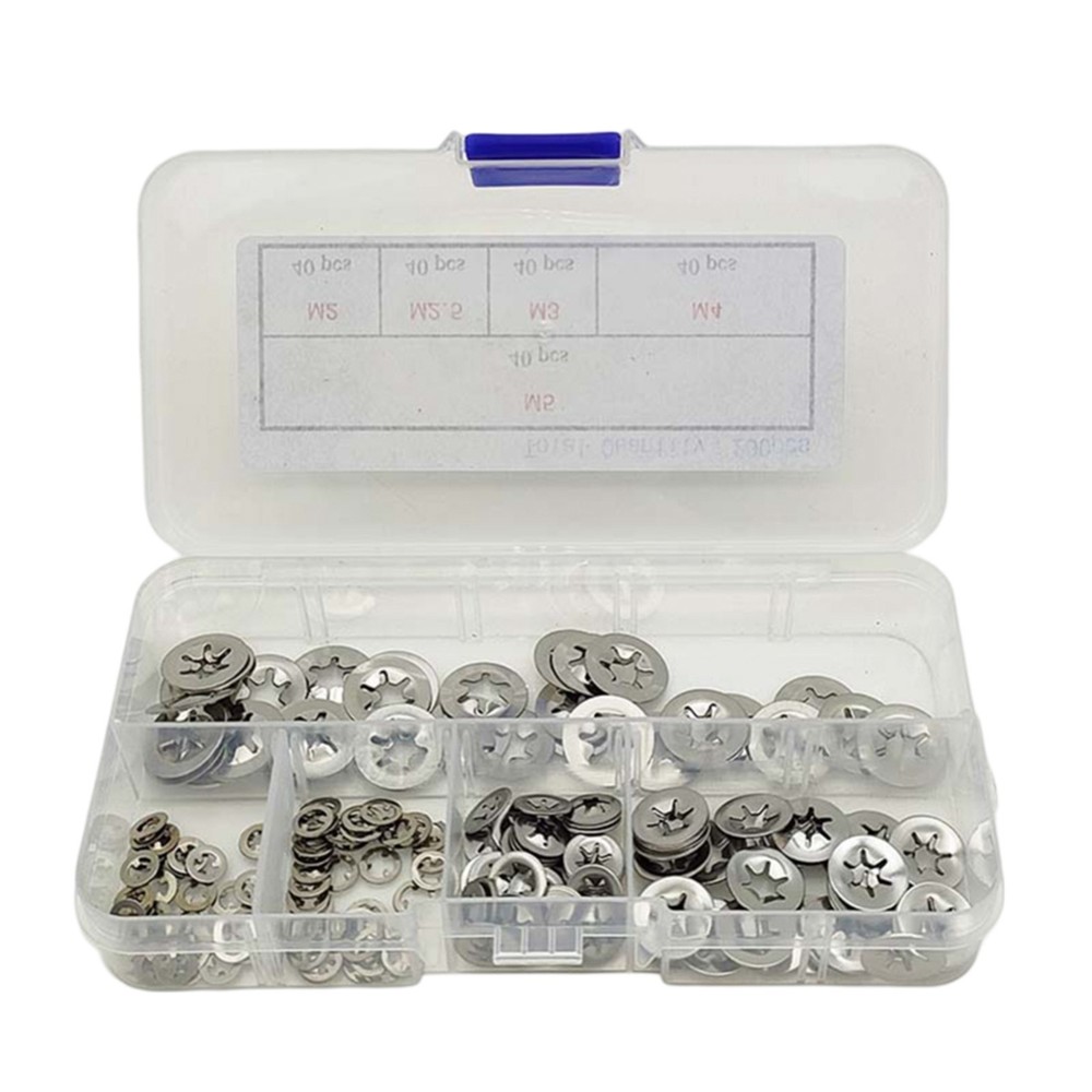 200pcs Star Lock Washers Internal Tooth for Mechanical Engineering Applications