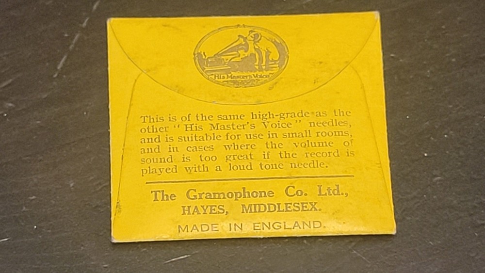 HMV Nipper Gramophone phonograph needle Packet Full Sealed - Half Tone Samples