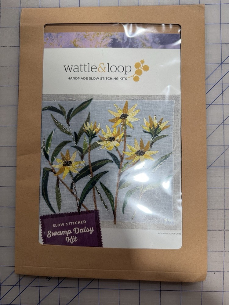 WATTLE AND LOOP  "SWAMP DAISY"  SLOW STITCH KIT