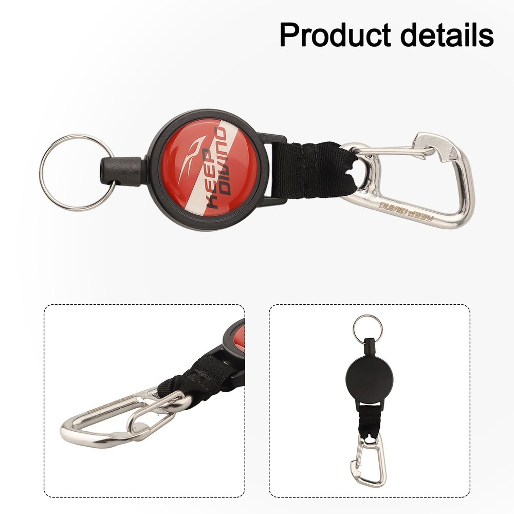 Key Chain Strap Adjustable Diving Gear Hook Diving Telescopic Miss Rope
