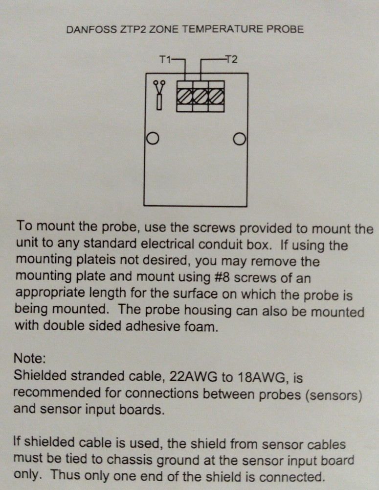 DANFOSS AK-ZTP2 TEMP SENSOR, NEW