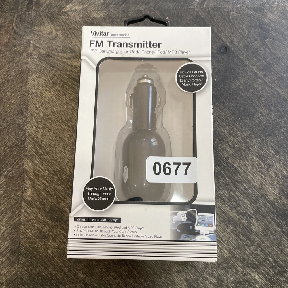 Vivitar FM Transmitter USB Car Charger