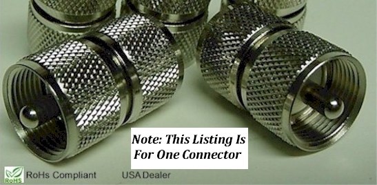 1 HIGH QUALITY DOUBLE MALE UHF BARREL CONNECTOR DOUBLE PL-259 FITS SO-239 FEMALE