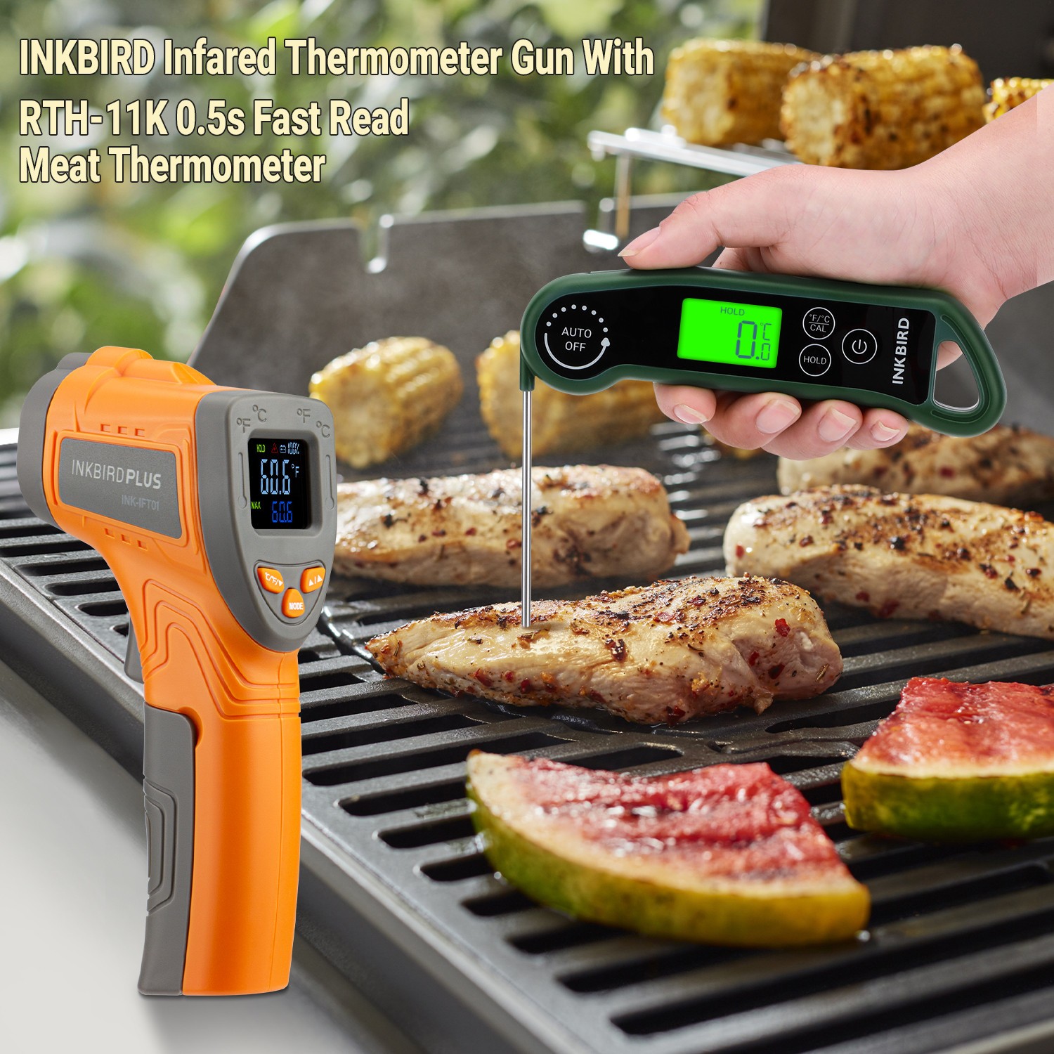 Inkbird Infared Laser Thermometer Temperature Gun Instant Read Meat Thermometer
