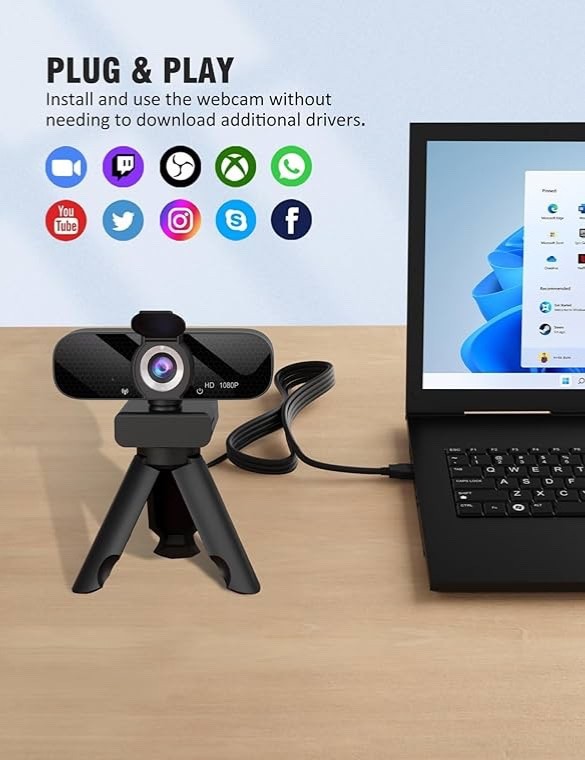 Auto Focus HD Video Webcam 1080p