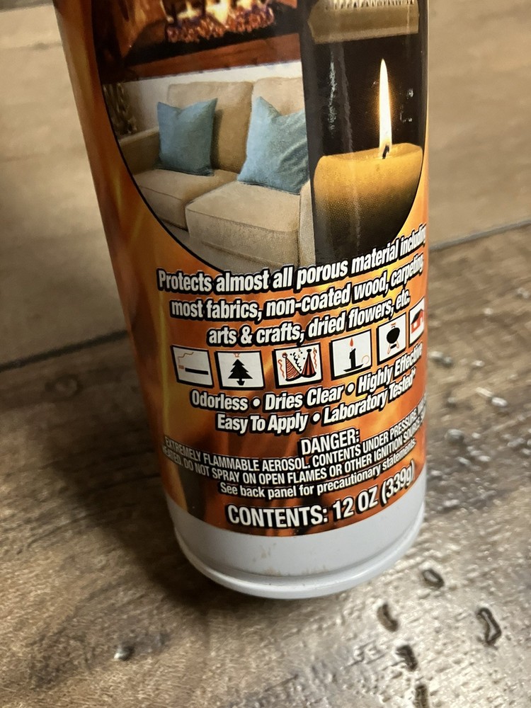 Flame Shield Fire Retardant Spray Bottle 12 Oz Multi Purpose Surface New