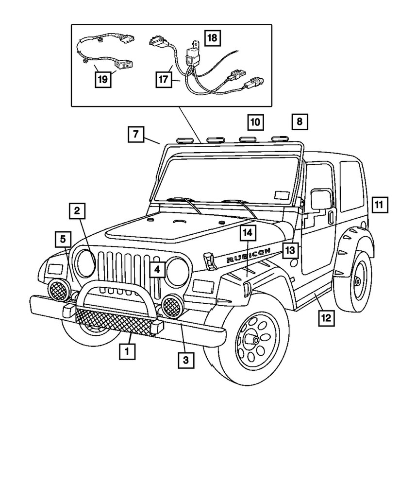Genuine Mopar Light Cover Kit 5133151AA