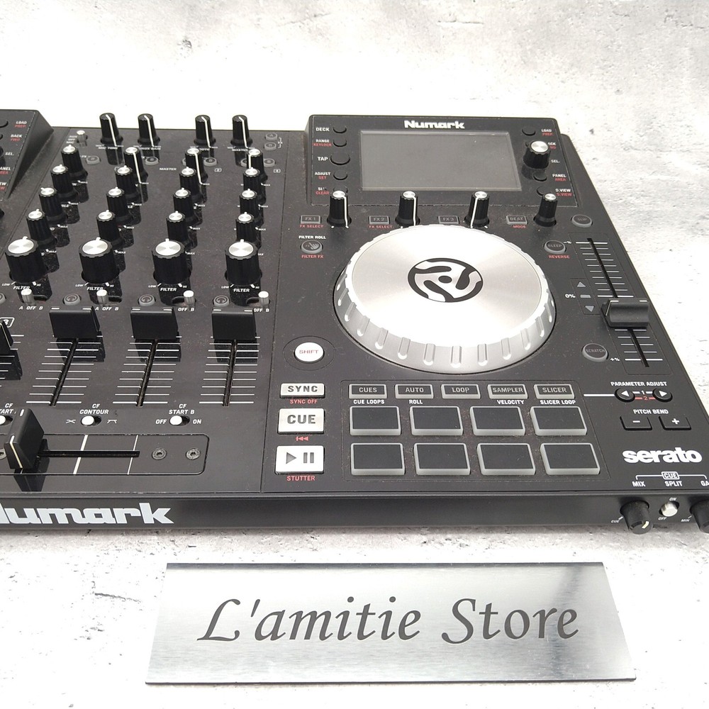 Numark NV 4-Deck Dual-Display USB DJ Controller Used Tested