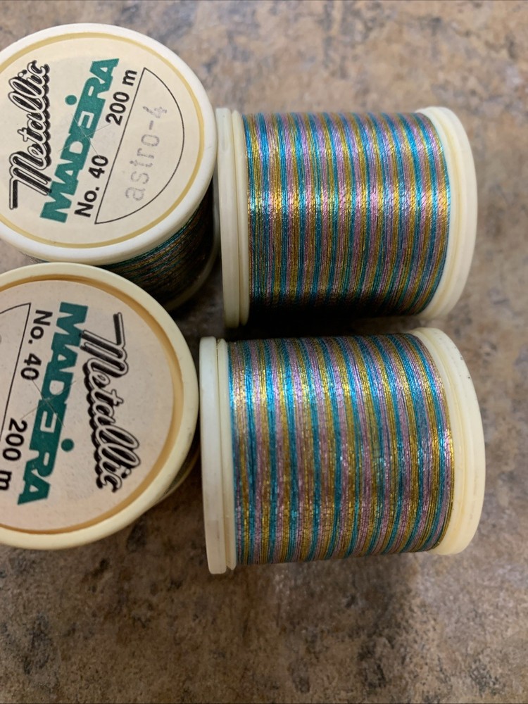 4 Spools MADEIRA Metallic Polyester Embroidered Thread 200M, ASTRO -4 Color